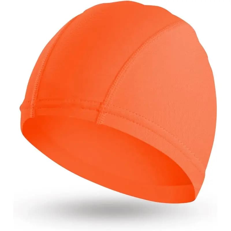 Unisex Polyester Cloth Fabric Bathing Cap Swimming Hats for Water Sports hj