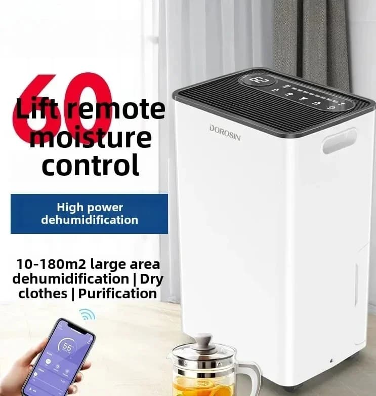Deumidificatore domestico Deumidificatore per seminterrato per villa con controllo intelligente Wifi ad alta potenza ER-60