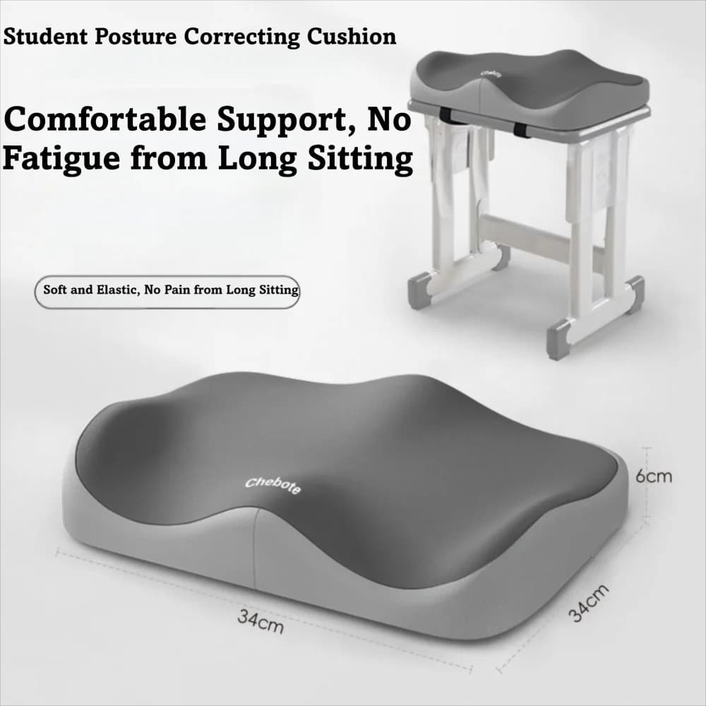 Cuscino Ergonomico Antiscivolo per Sedia da Ufficio, Traspirante 3D, Correttore di Postura in Memory Foam, Protezione Lombare