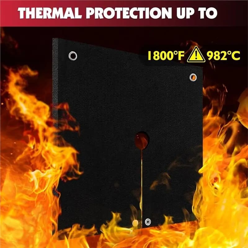 For Torch Flame Protection Heat Shield 5Mm 2 Packs Brazing Fireproof Welding Blanket HVAC Tools-[kiri-XK]