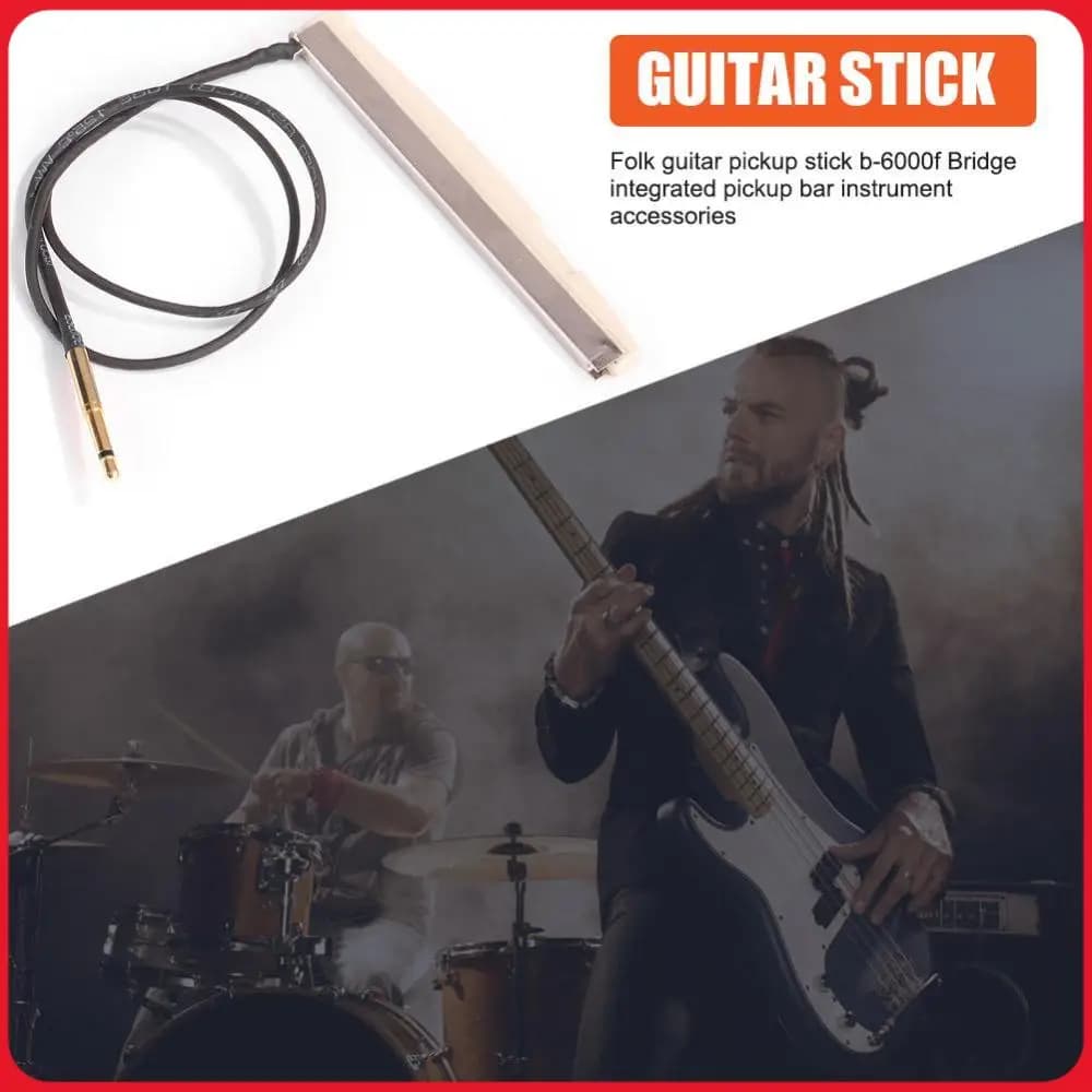 Pickup Piezoelettrico per Chitarra, Trasduttore Sotto il Ponte, Stick Integrato per Chitarra