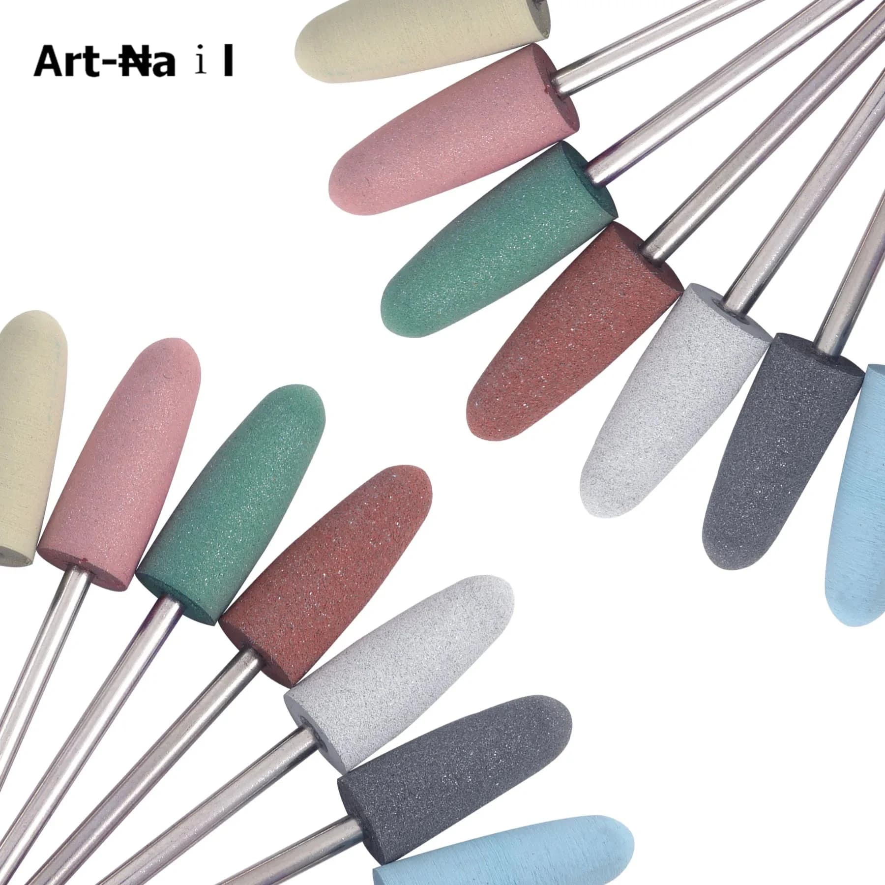 10 pcs/set nail drill bit drills for manicure rubber brake electric rotary polishing tools nail tips accessories for salons