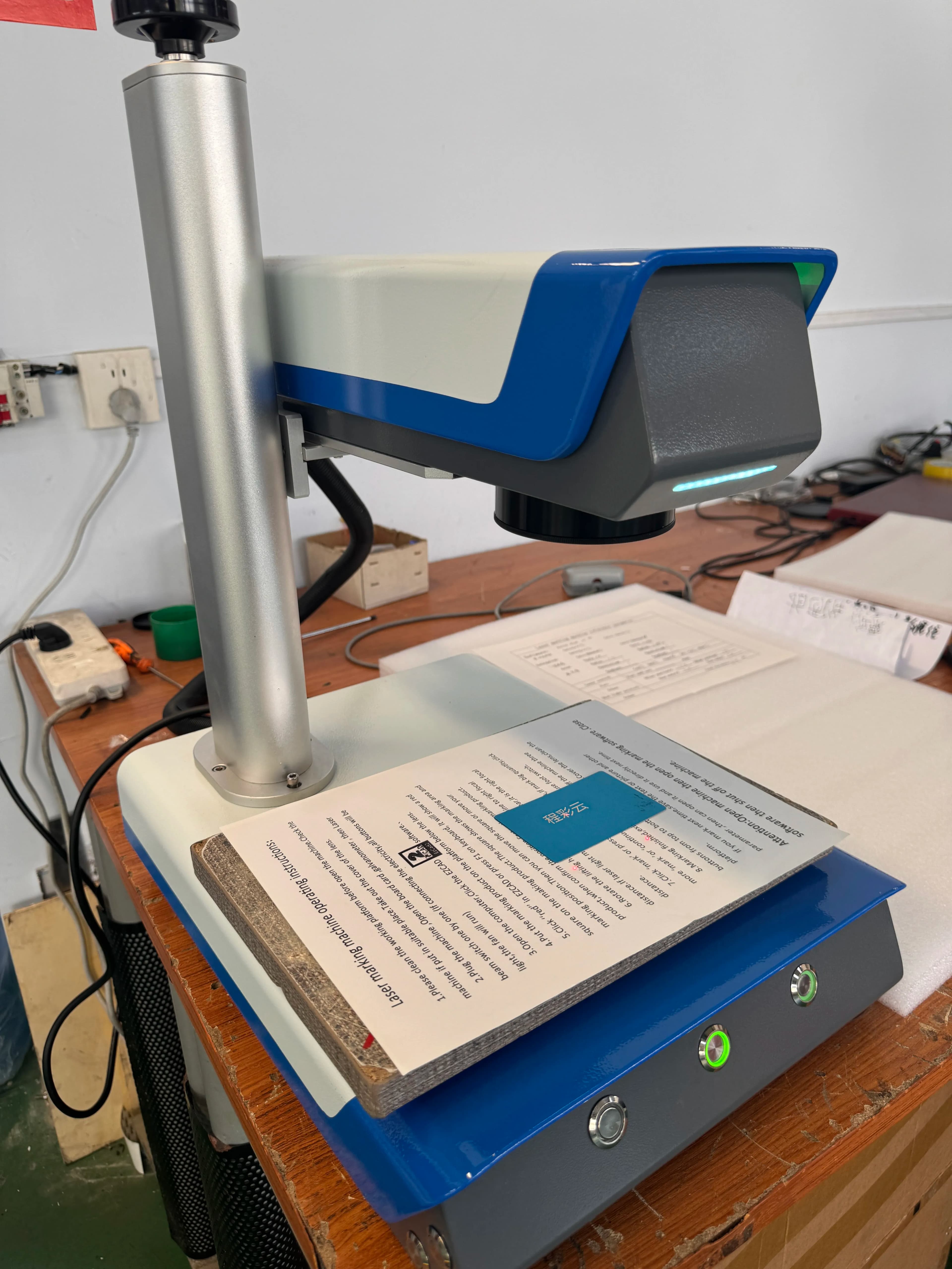 LY Mini 50W 30W 20W UV 5W Fiber Laser Marking Machine, Metal Engraver with Rotating Axis Support for PVC, Plastic and Steel