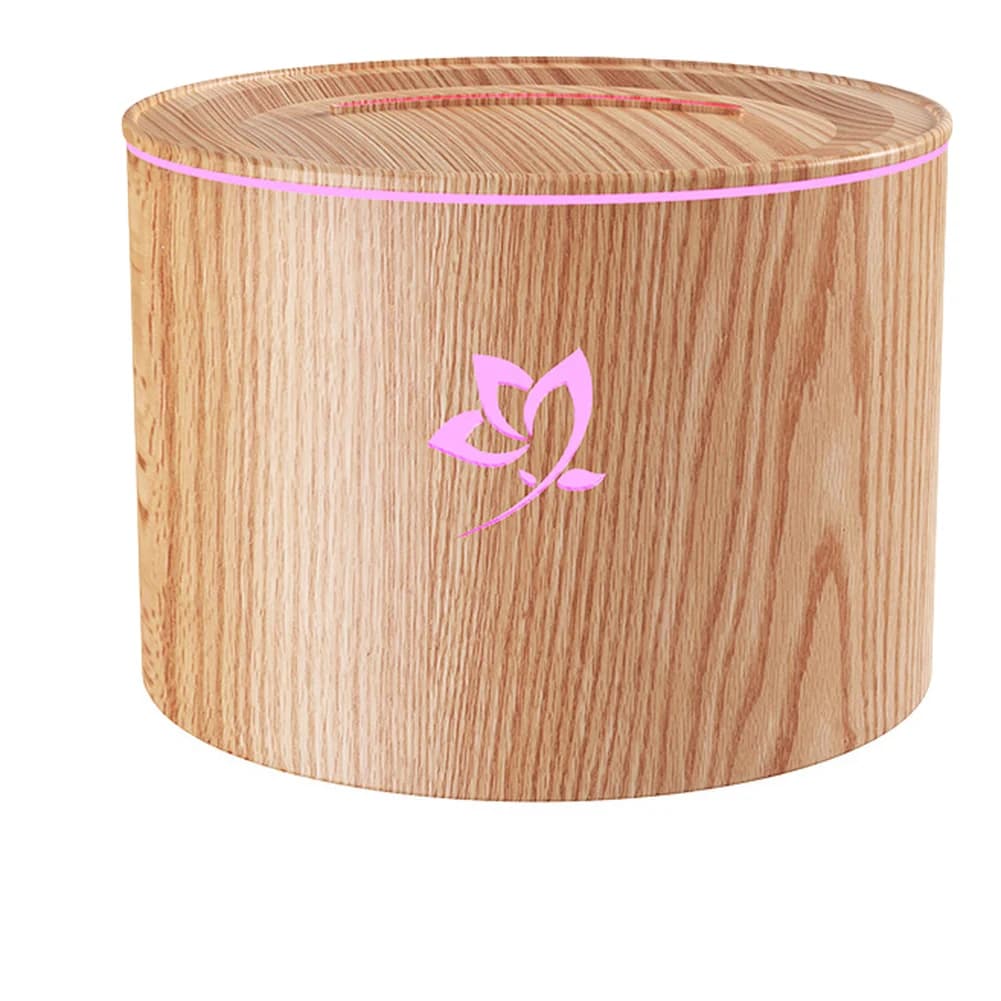 Aromatherapy Diffuser with Wood Texture Crackle Design USB Rechargeable Quiet Mist for Small Area Humidification