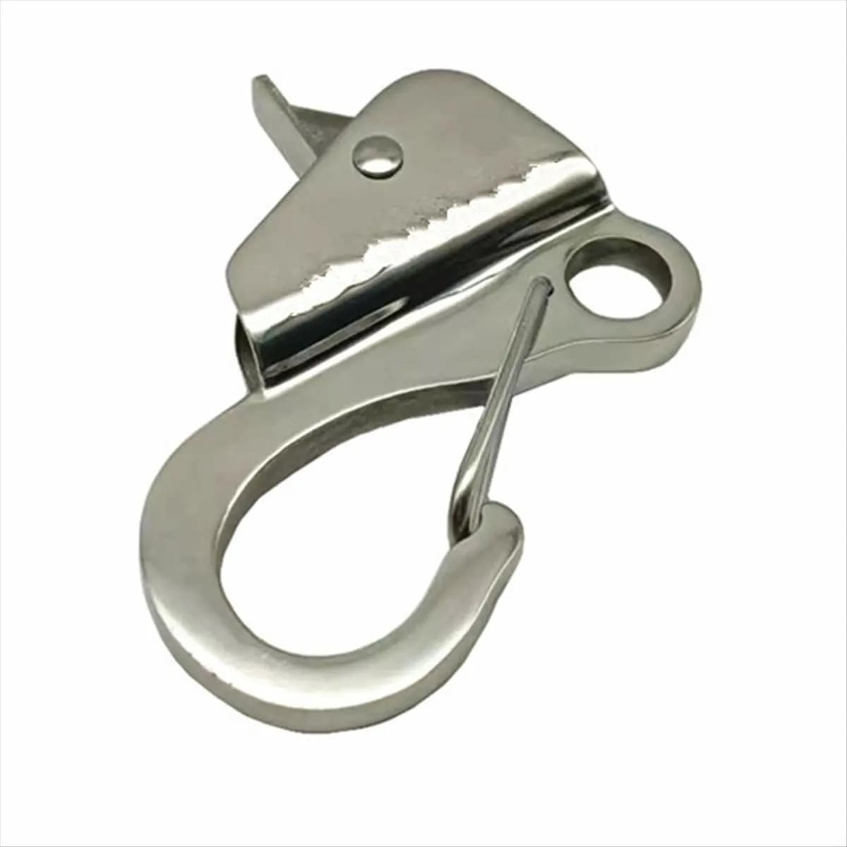 Clip per barca in acciaio inossidabile Molla a filettatura rapida Lunghezza linea regolabile Gancio di ancoraggio scorrevole Accessori per yacht marini