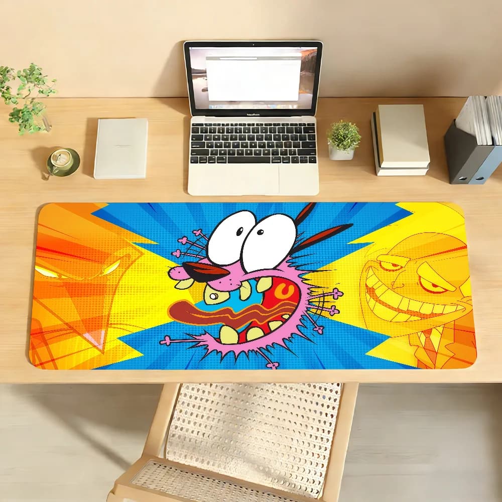 Tappetino per mouse C-CourageThe C-Cowardly Dog, tappetino per computer in gomma antiscivolo, tappetino per computer Gamer Balance Decoracion, tappetino per laptop, ufficio, grande