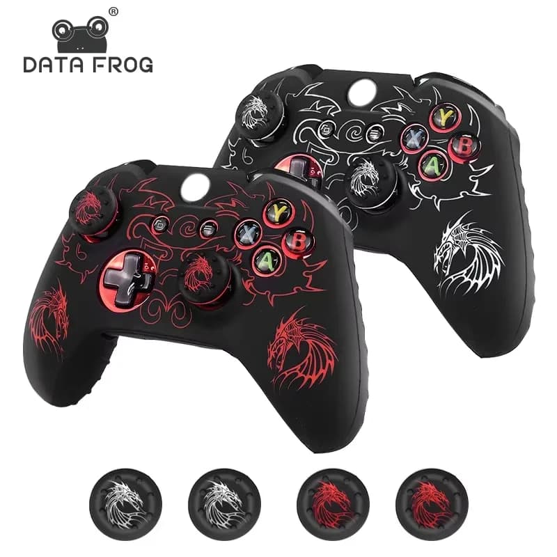 DATA FROG Soft Silicone Protective Skin Cover With Thumb Grips Replacement Case For Xbox One Game Controller Accessories