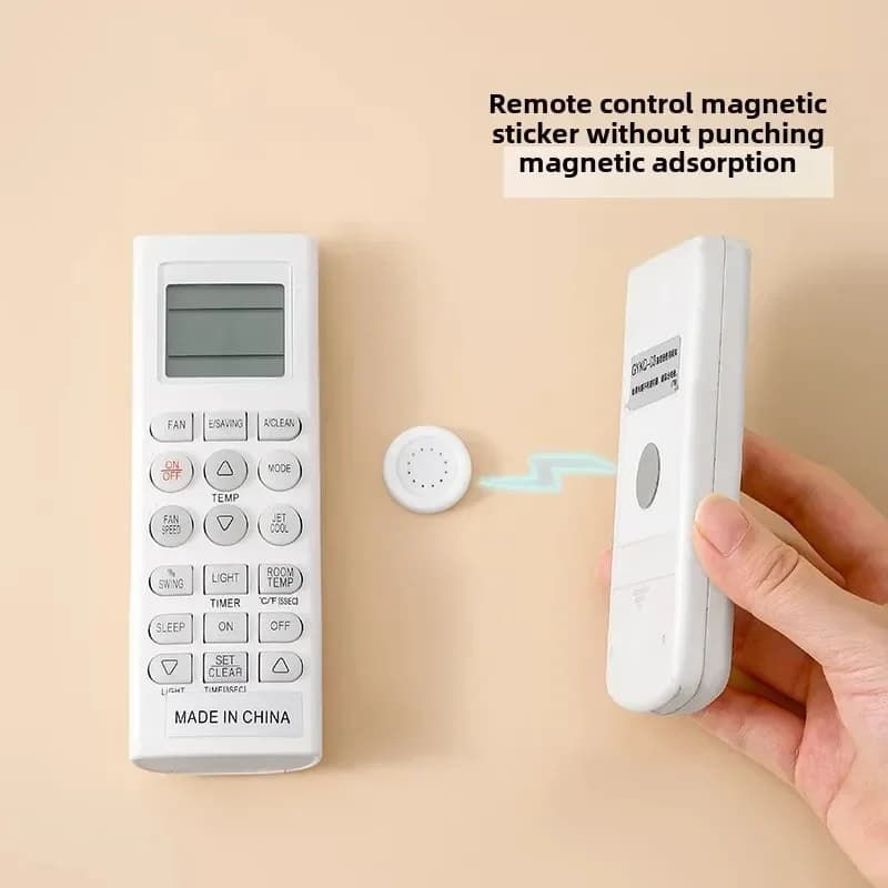 Gancio Magnetico Forte per Frigorifero, Adesivo Antiscivolo per Condizionatore, Supporto Magnetico a Ventosa per Telecomando, Anello Portaoggetti