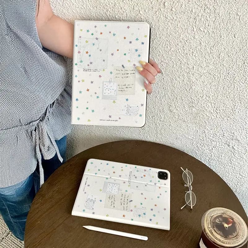 ins"Star Diary" TABLET case for iPad pro 10/11-Inch 2020/6th/7th /8th /Air 3rd/Air 4th/9th gen/Air 5th Gen 2022/Air 11
