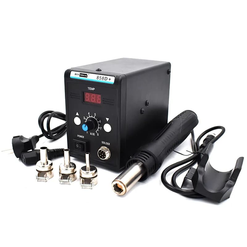 Pistola ad Aria Calda 858D 700W, Stazione di Rilavorazione BGA, Stazione di Saldatura ad Aria Calda 220V/110V per Riparazione SMD SMT, Nuovo