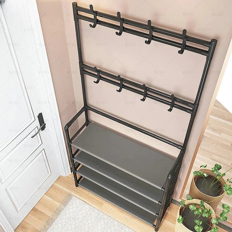Multi-layered shoe rack DIY clothes hanger Nordic glove hangers Shoe organizer Clothes rack for mobile home dorms