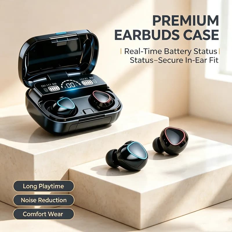 TWS M10 Wireless Bluetooth Headphones LED Display With Charging Box 9D Stereo In-Ear Sports Earphone Bluetooth Headset for Phone