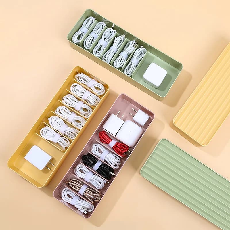 Home Supplies Cable Storage Box Power Strip Wire Case Anti Dust Charger Socket Cable Organizer Box Desktop Storage Bin
