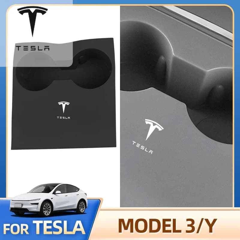 Per Tesla Model Y Model 3 Portabicchieri in silicone completamente avvolto Tesla Controllo centrale Tazza Pad bordo Modifica auto Un adesivo per auto