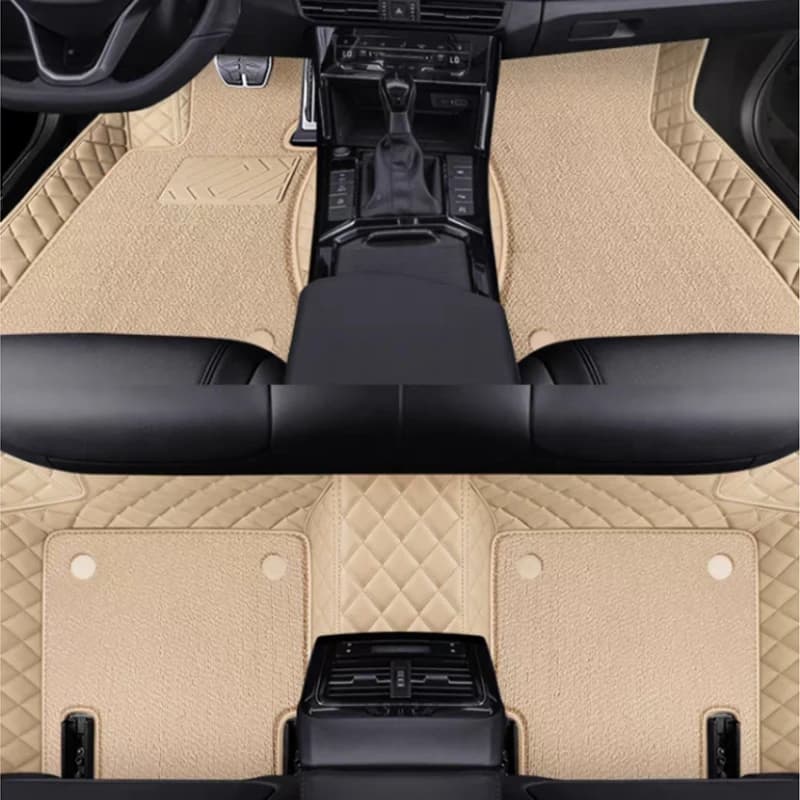Tappetino per auto in pelle a doppio strato personalizzato per Mercedes Benz W124 Anno 1986-1995 Parti di accessori per tappeti automatici