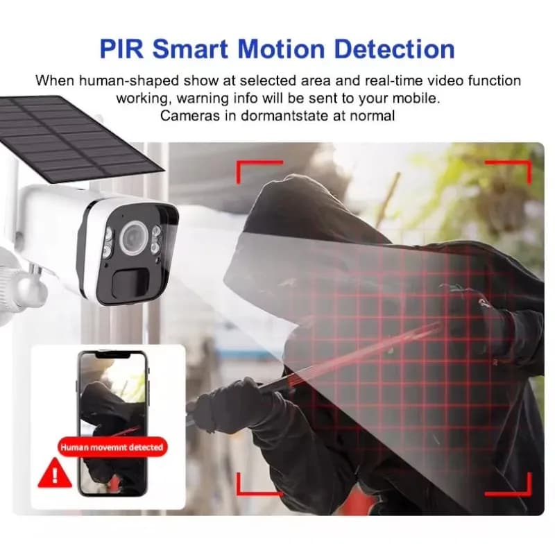 Nuovo Sistema di Sicurezza Domestica Wireless a 4 Canali con Telecamere IP Solari per Esterni, Audio Bidirezionale e Batteria