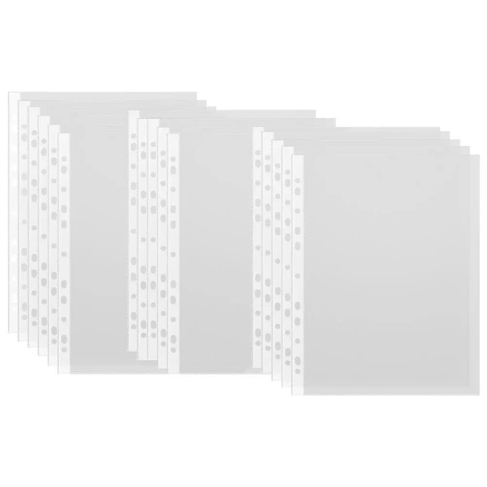 100 Pezzi Buste Trasparenti Formato A4 per Cartelle a Fogli Mobili, Bordi Lisci, Resistenti all'Usura, Protezione Documenti Trasparente