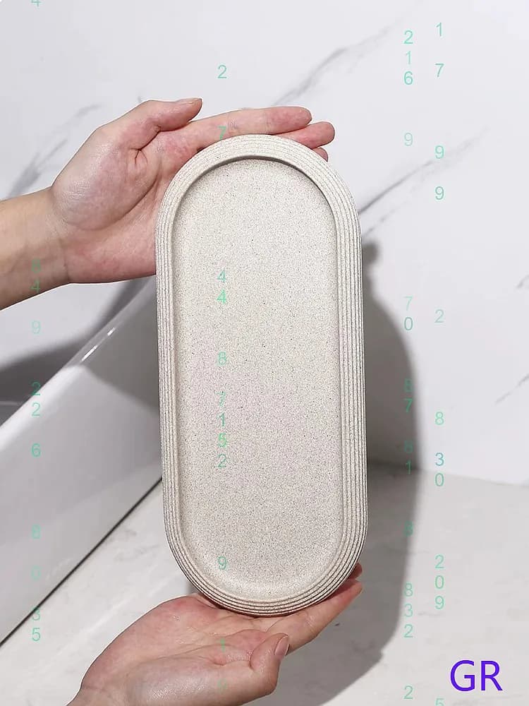 Bathroom Vanity Tray Countertop Organizer for Toothbrush Cup Soap Dish Holder