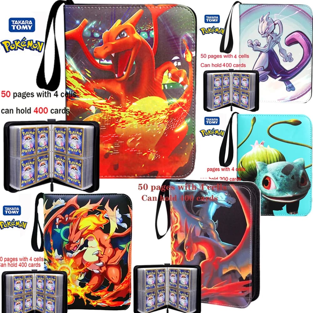 @ # Album di carte Pokemone Album fotografico con cerniera in PU Libro da collezione Album di figure anime File per hobby Regali di giocattoli per bambini Disponibile