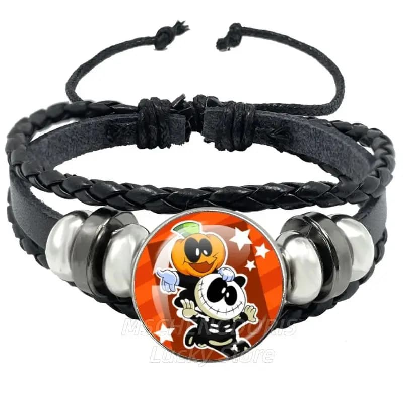 Braccialetti Multistrato Intrecciati Friday Night Funkin' Skid And Pump, Accessori Gioielli, Regalo per i Fan MS011