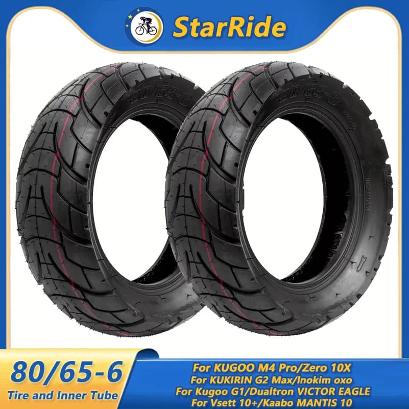 Pneumatico per scooter elettrico da 10 pollici 80/65-6 10X3.0 per KUGOO M4 PRO/Zero 10X/Inokim oxo/Kugoo G1/Dualtron VICTOR EAGLE/Vsett 10+ parti