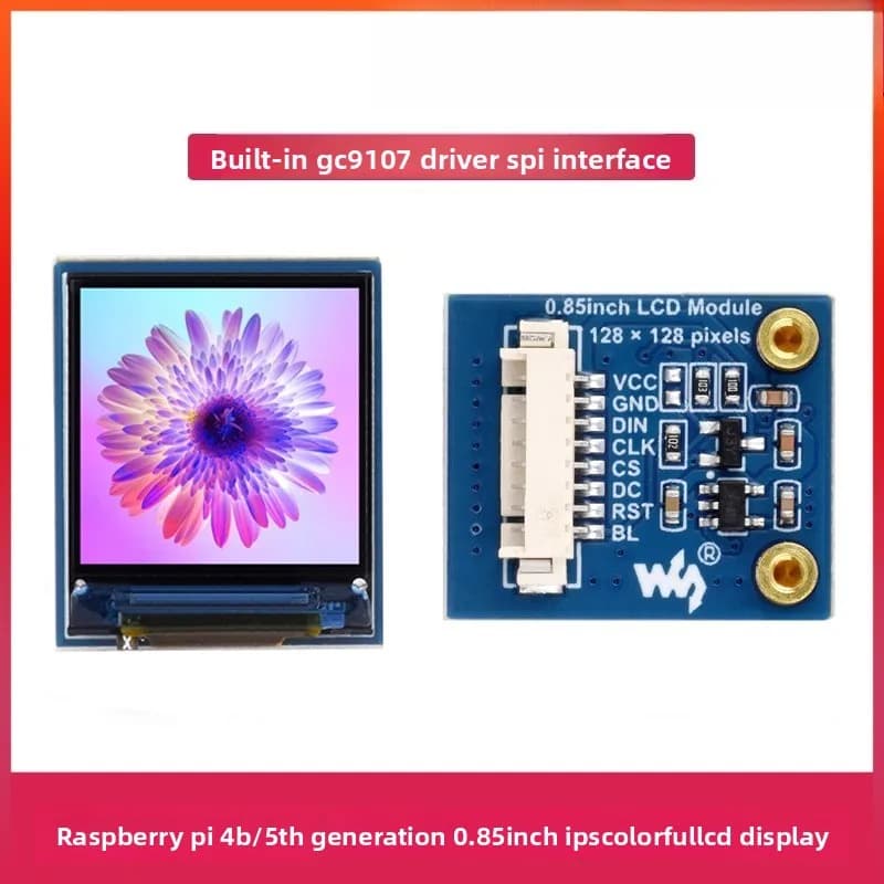 Raspberry Pi 0.85 inch LCD Display Module 128x128 Resolution GC9107 IPS Screen