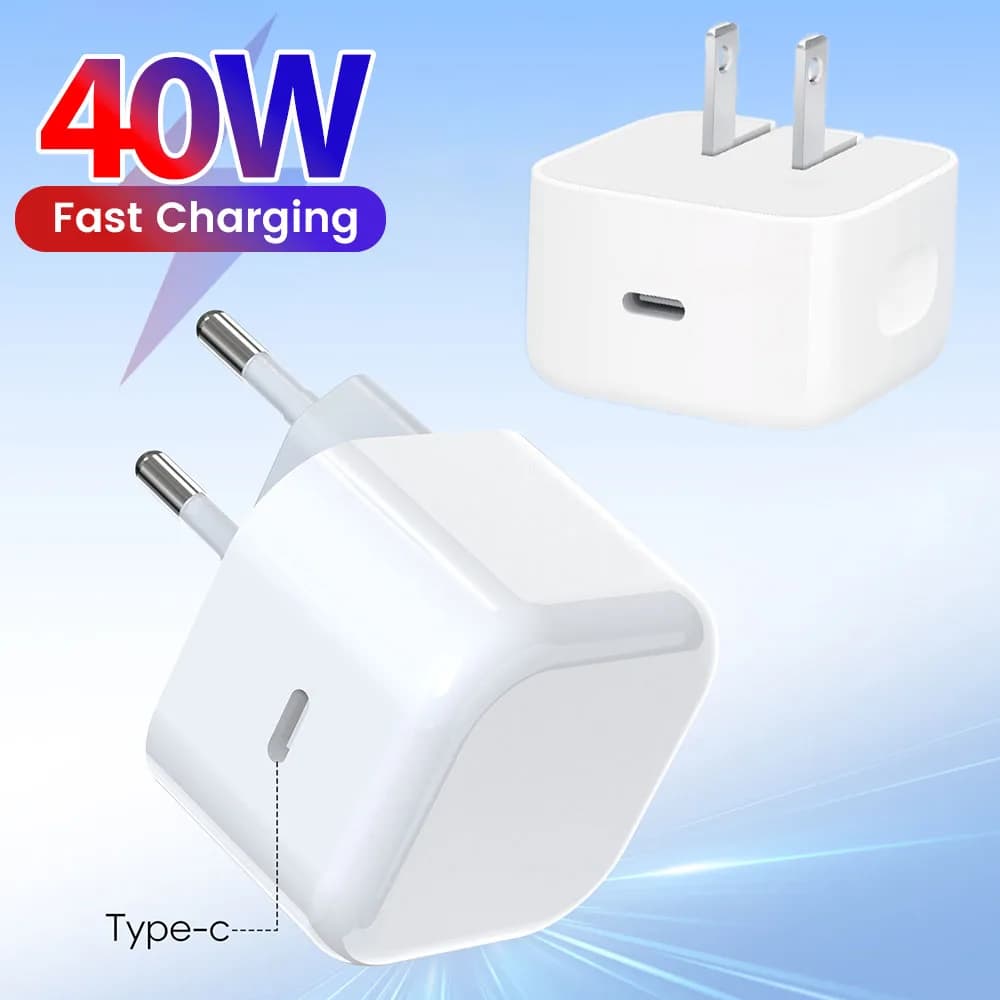 PD40W USB C Fast Charge Charger For iPhone 17 16 15 Samsung Xiaomi QC3.0 Type C PD Wall Charger Adapter EU/US/UK Travel Charger