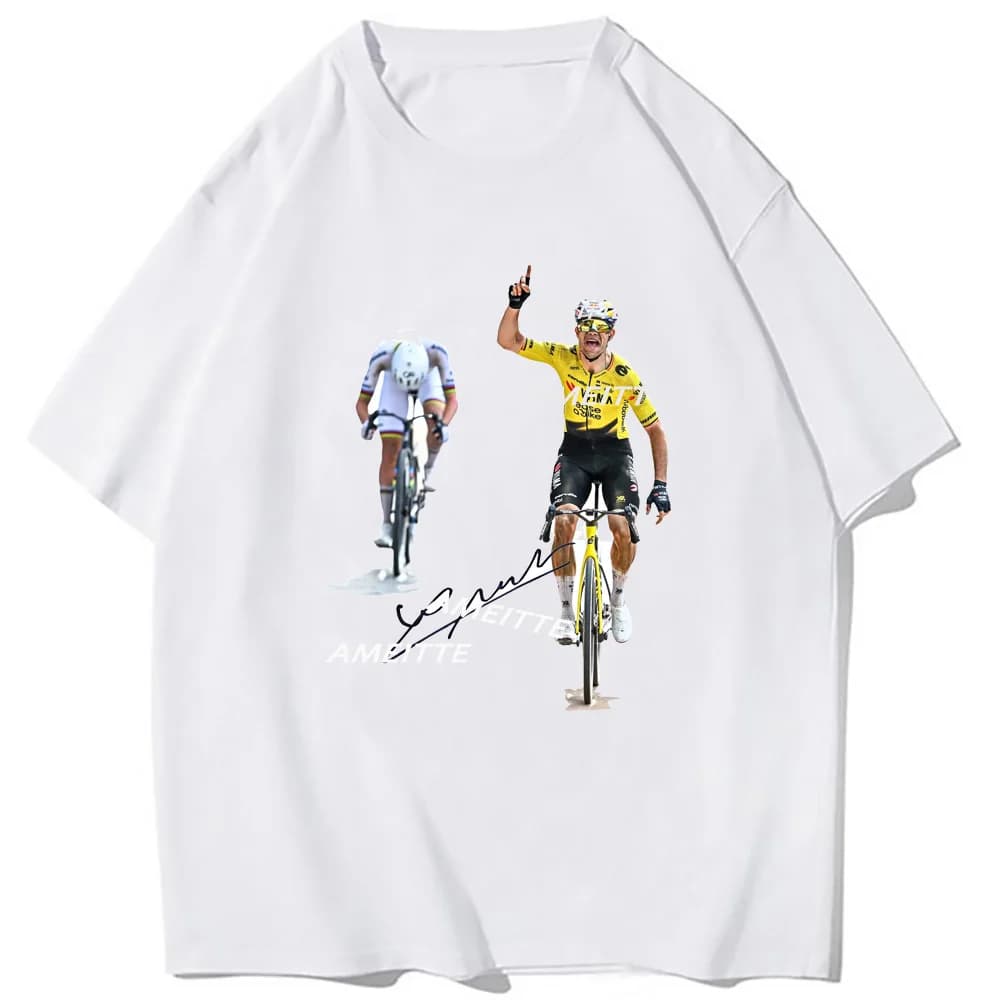 Maglietta da Ciclismo Wout Van Aert Leggendario Pilota 2026 Nuova Maglia da Gara su Strada Campione Uomo Unisex Manica Corta Tour de France