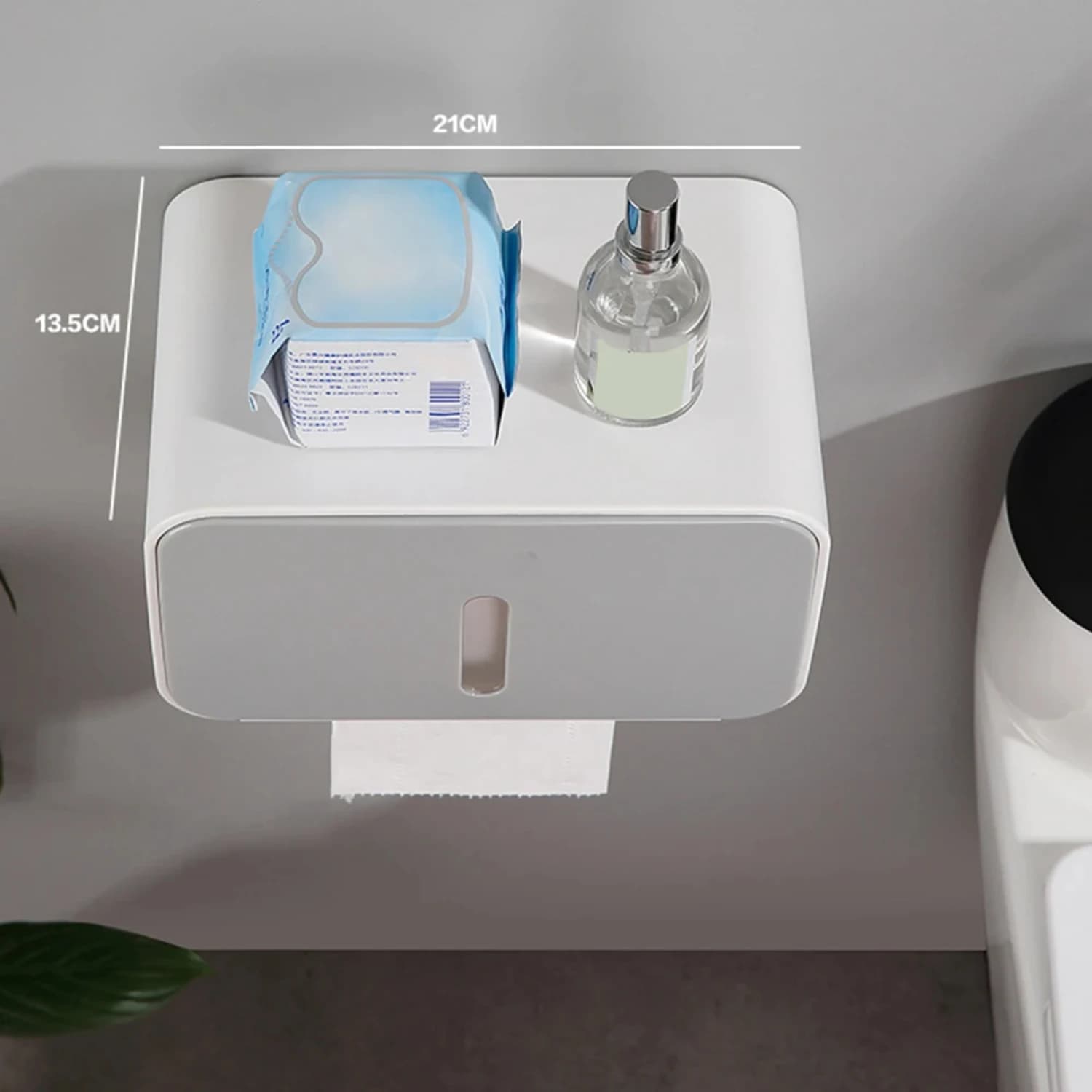 Portarotolo per WC Vassoio per carta igienica impermeabile a parete Scatola per tubi di carta in rotolo Scatola portaoggetti per bagno Scatola per fazzoletti