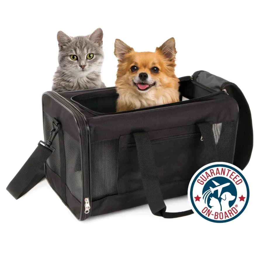 Easy Explorer Medium Guaranteed On-Board Travel Pet Carrier Black 16 lb Limit