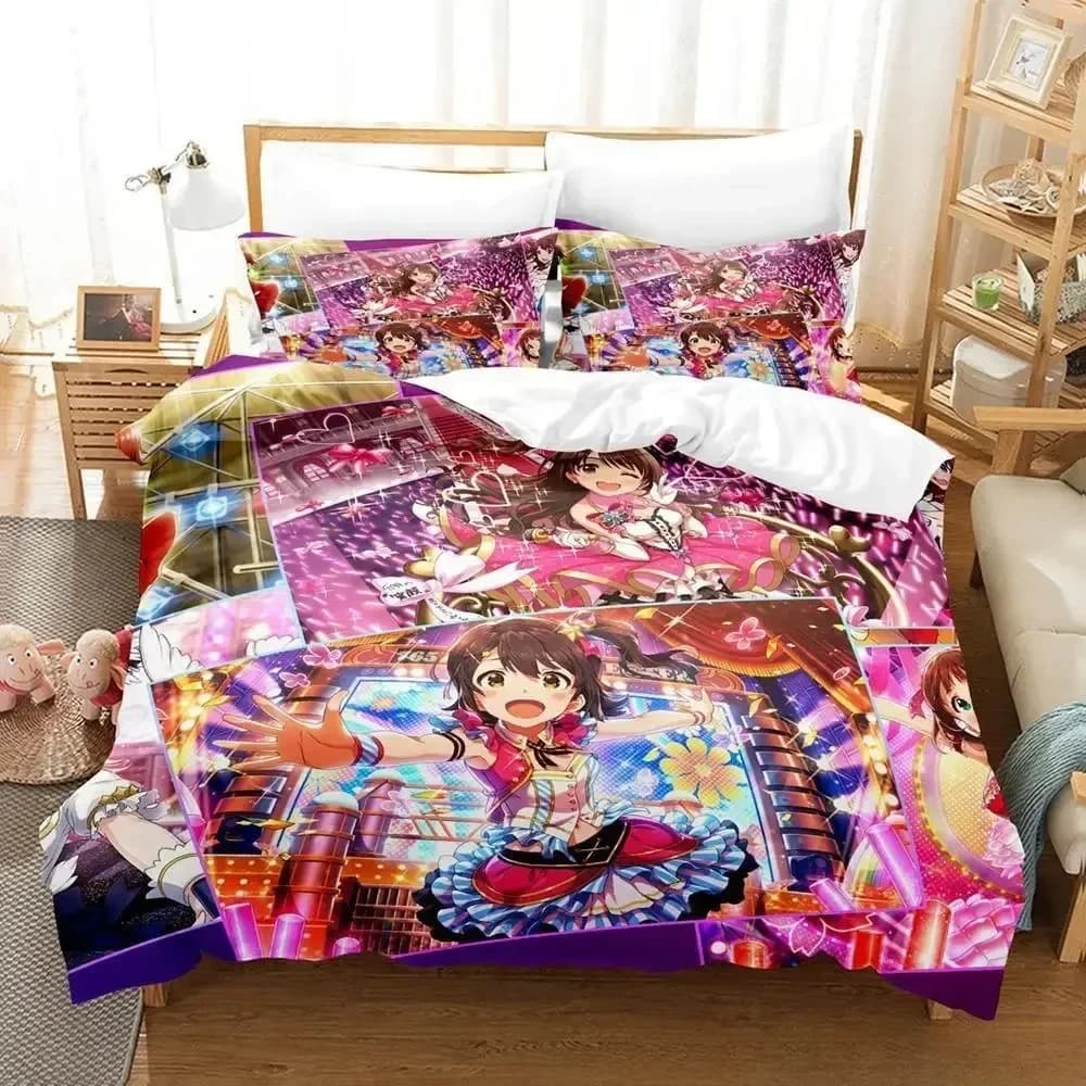 Set of bed linen Idol Singer Set of single bed double full Queen King Size Set of bedspread for children adult 3D Print Anime Love Live!