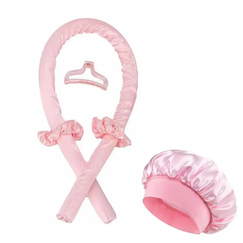 Set of hair curlers during the night, without heat, foam sponge rollers for sleeping, big wave kits, bathroom shower head, combo, easy to styling the morning curls