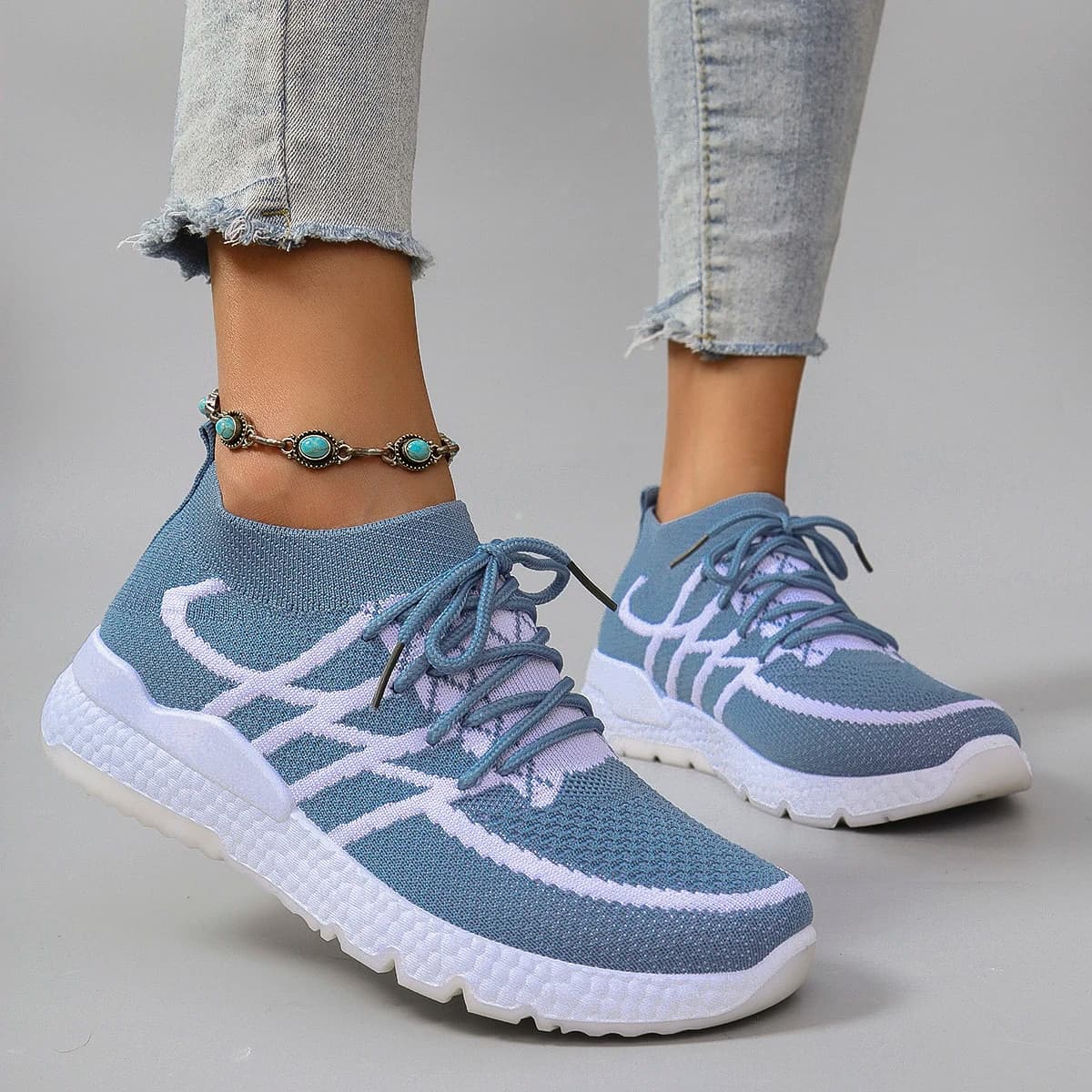 Nuove Scarpe Sportive da Donna Primavera-Autunno con Lacci, Comode, Traspiranti, Leggere e Resistenti all'Usura