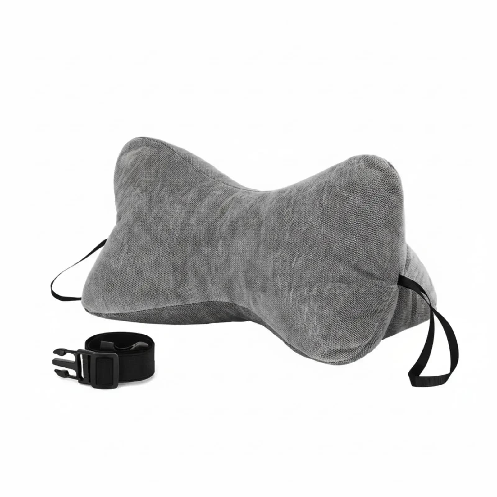 Cuscino da viaggio a forma di osso di cane con fodera lavabile e cinturino regolabile per il comfort durante la guida di auto, autobus e camion