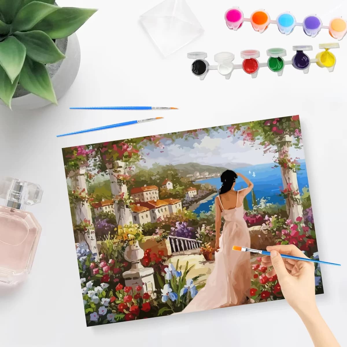 DIY Oil Painting By Numbers Kit Classical European Figure Acrylic Paint By Numbers Diy Numbers Painting Art on Canvas By Numbers