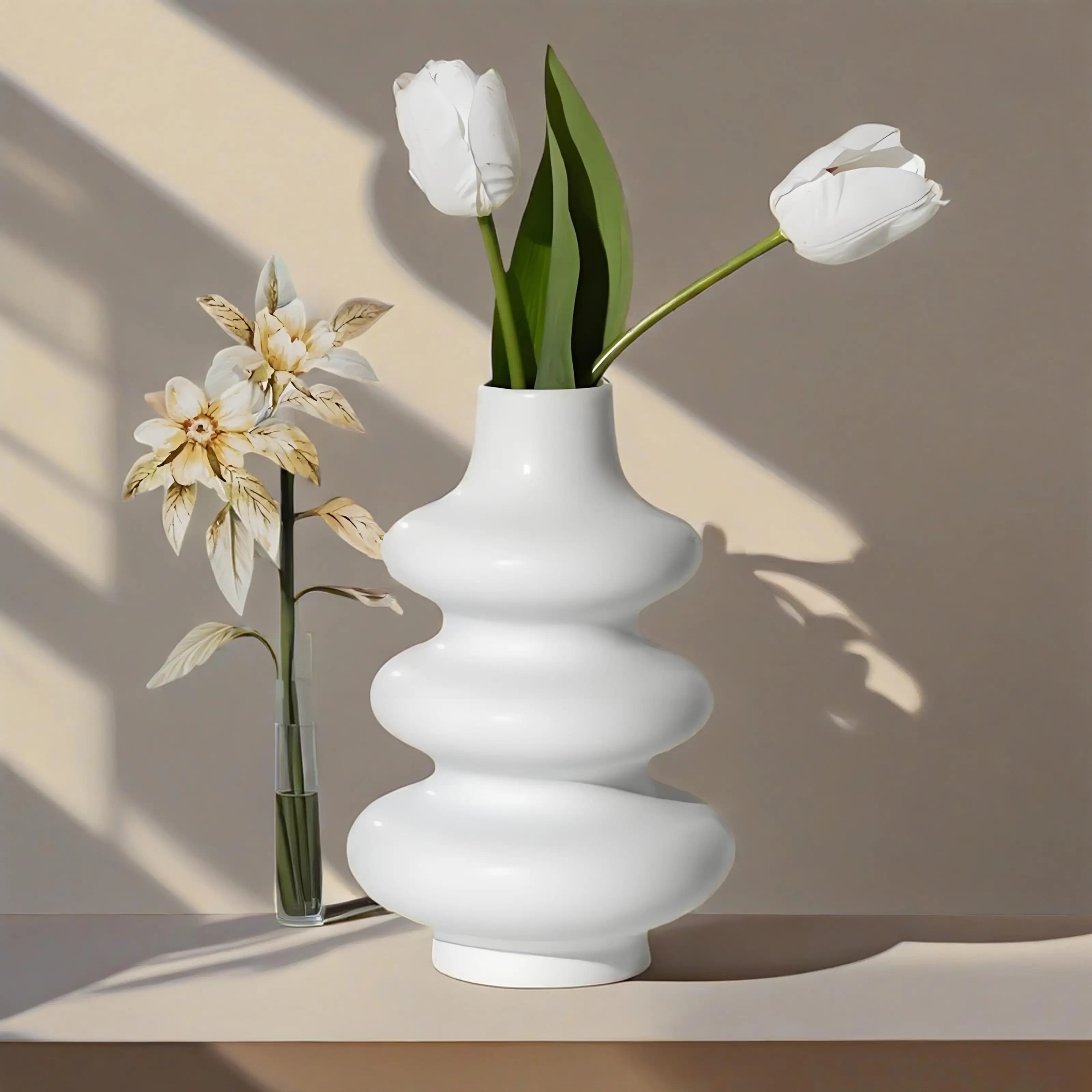 Stampi in silicone per vasi a tre cerchi in argilla e cemento, stampi fai da te per fioriere in resina epossidica, stampo creativo per vasi rotondi per decorazioni domestiche