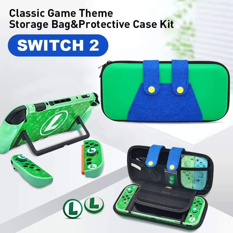2025 Borsa di stoccaggio stile classico Luig per NS Switch 2 Custodia rigida portatile Custodia a conchiglia per NS Switch 2 Accessori di gioco