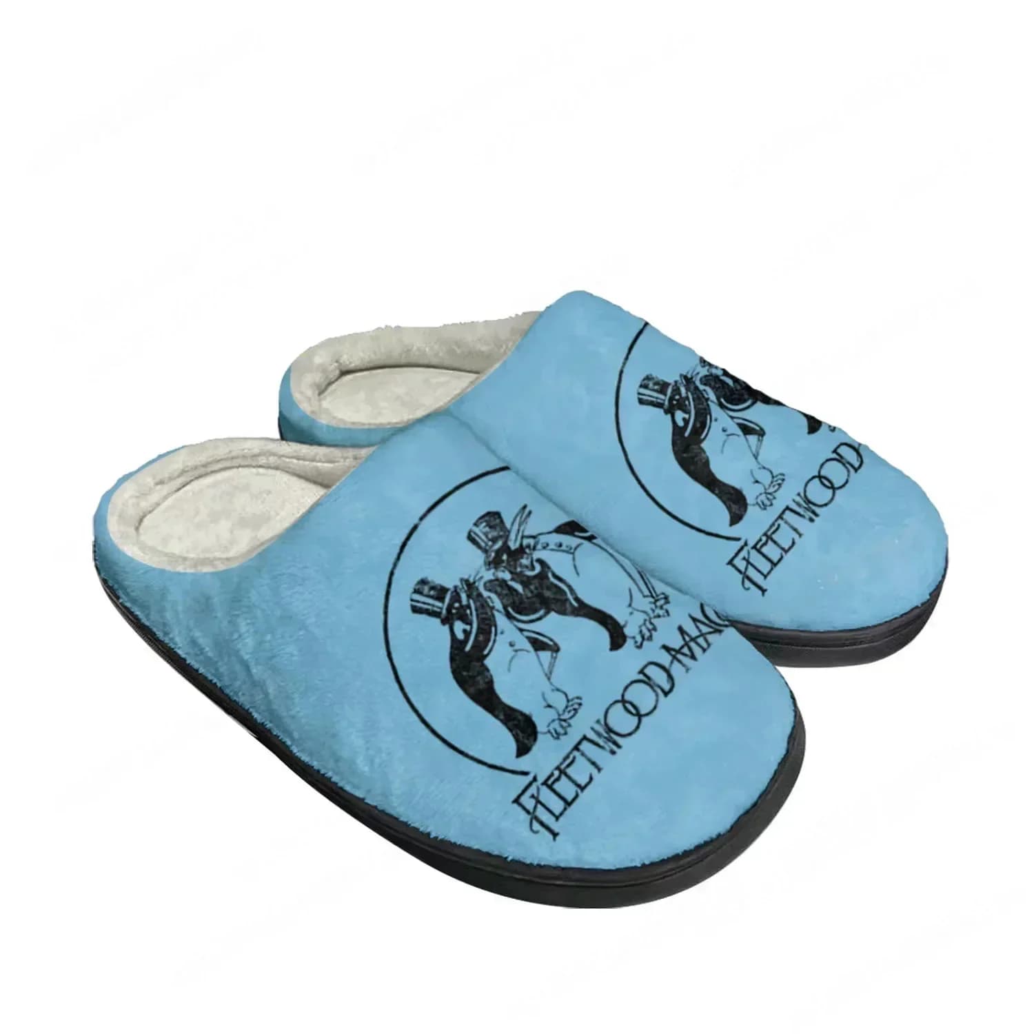 Fleetwood Mac Pop Rock Band Home Cotton Custom Slippers Mens Womens Sandals Plush Bedroom Keep Warm Shoe Thermal Slipper Black