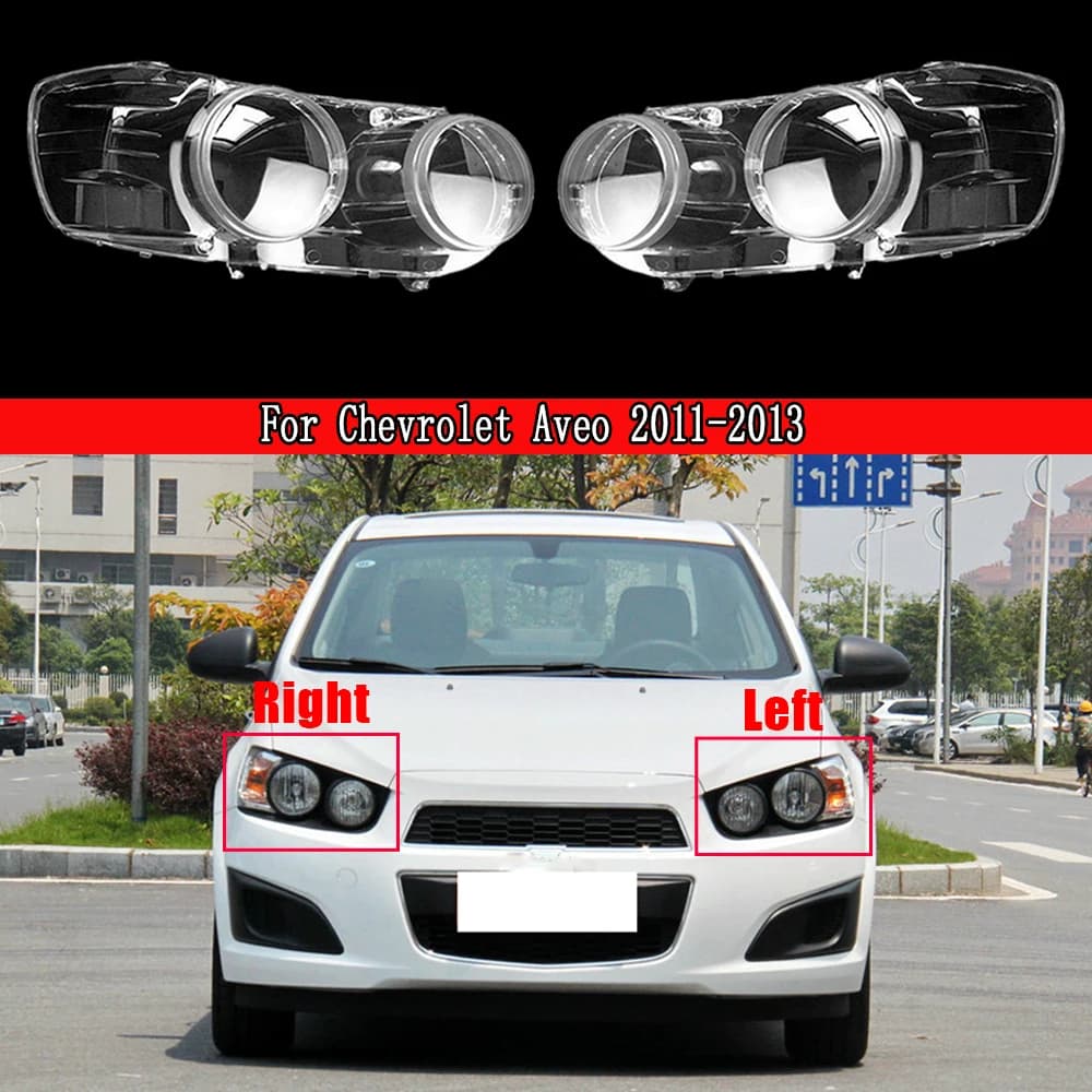 For Chevrolet Aveo 2011 2012 2013 Headlamp Transparent Lampshade Headlight Lampshell Plexiglass Replace Original Lens Cover