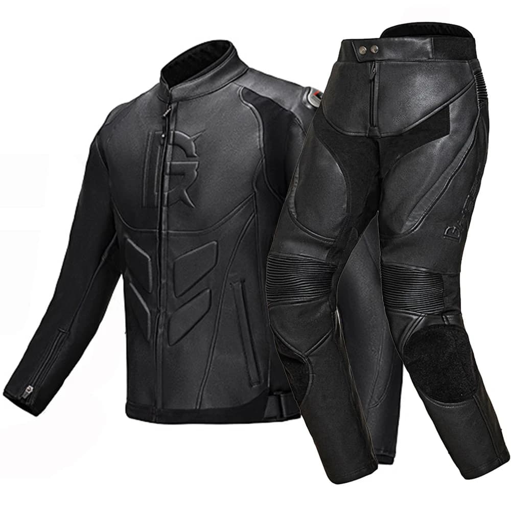 GHOST RACING Winter Motorcycle Jacket in Leather Chaqueta Motorcycle Men's Motorcycle Suit Waterproof Motorcycle Riding Jacket for Motorcycle Bikecross Jacket