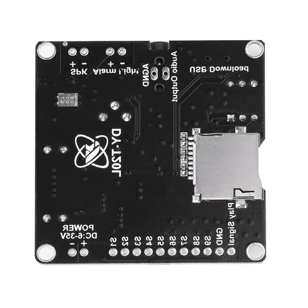 DY-T20L DC6-35V 10W/20W modulo di controllo riproduzione vocale MP3 modulo audio trigger uno su uno supporta chiavetta USB TF-T20L Micro