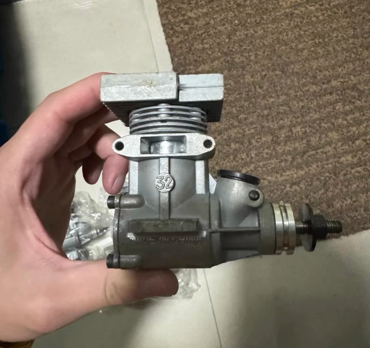 ASP SC 32 Class 3-Blade Methanol RC Engine 2-Stroke Single Cylinder Square Head for Helicopter with Carburetor 32H