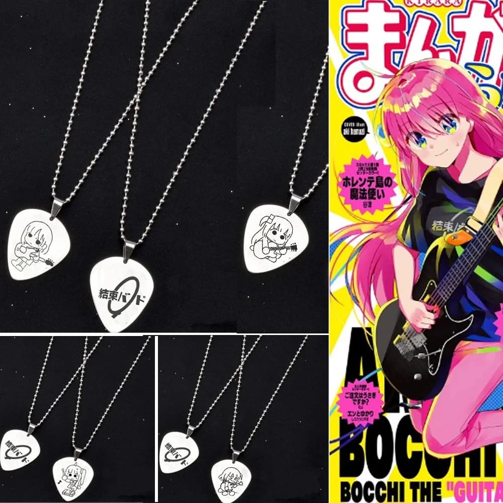 BOCCHI THE ROCK Anime collana periferica Gotoh Hitori Cute Yamada Ryo plettro per chitarra Ijichi Nijika Laser Lettering Kawaii Gift
