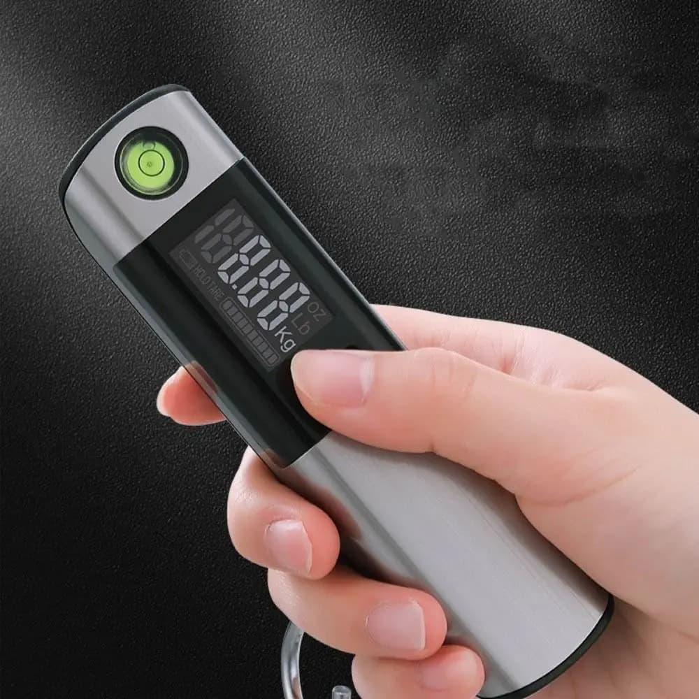 Bilancia per bagagli da 50 kg/110 libbre, digitale LCD, con metro a nastro, bilancia per bagagli, mini gancio per pesare ad alta precisione, per esterni