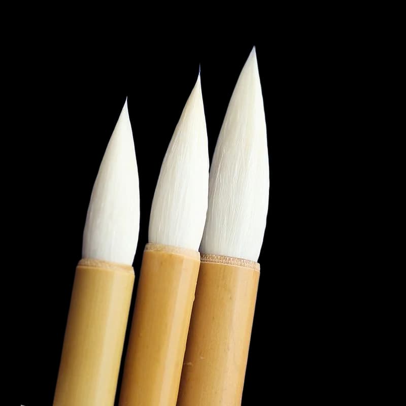 Chinese Calligraphy Pen White Clouds Woolen Hair Brush Pen 3pcs/set Chinese Painting Coloring Calligraphy Brushes Tinta China