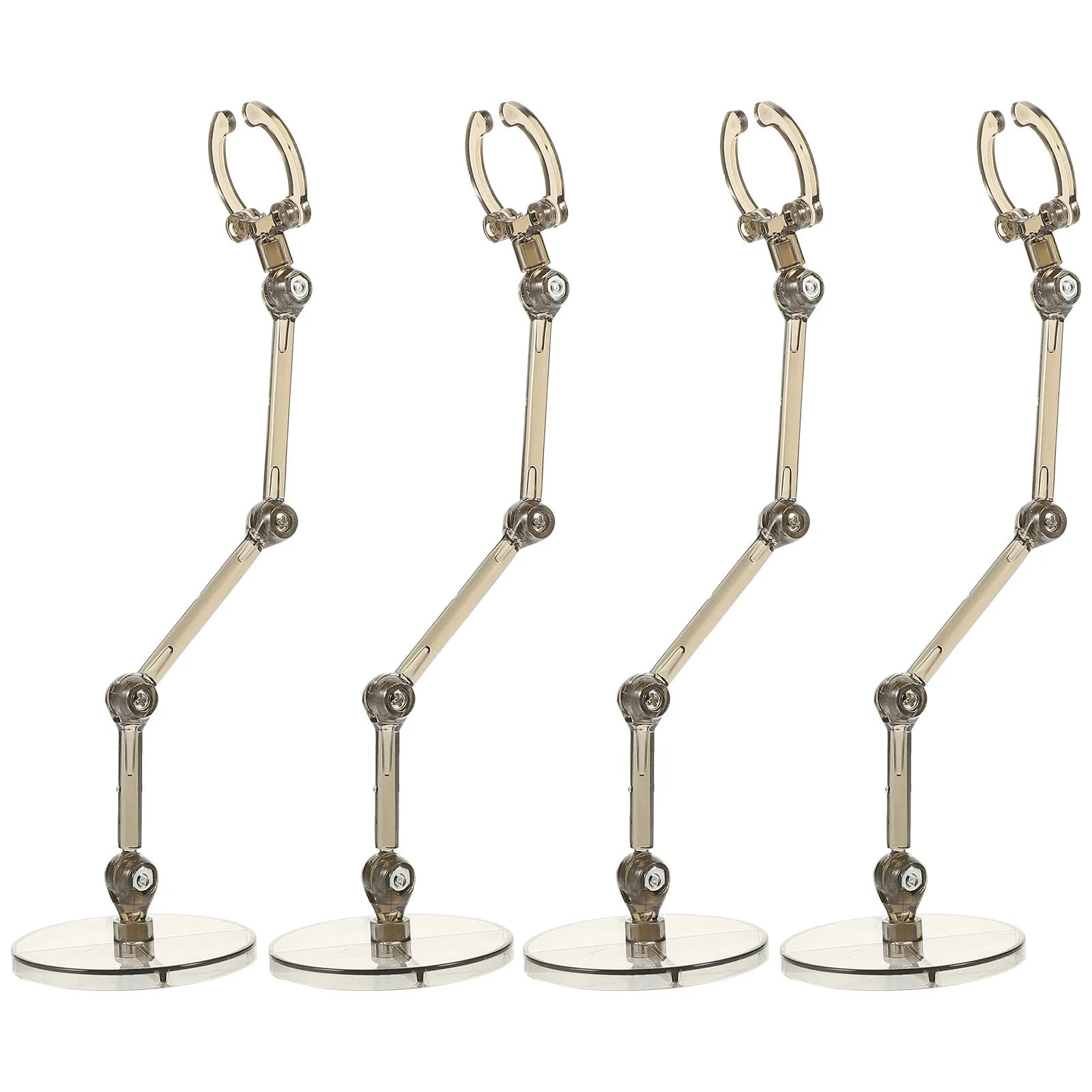 Set di 4 Supporti in Plastica per Action Figure, Espositore da Scrivania, Telaio di Supporto Stabile per Organizzazione e Esposizione