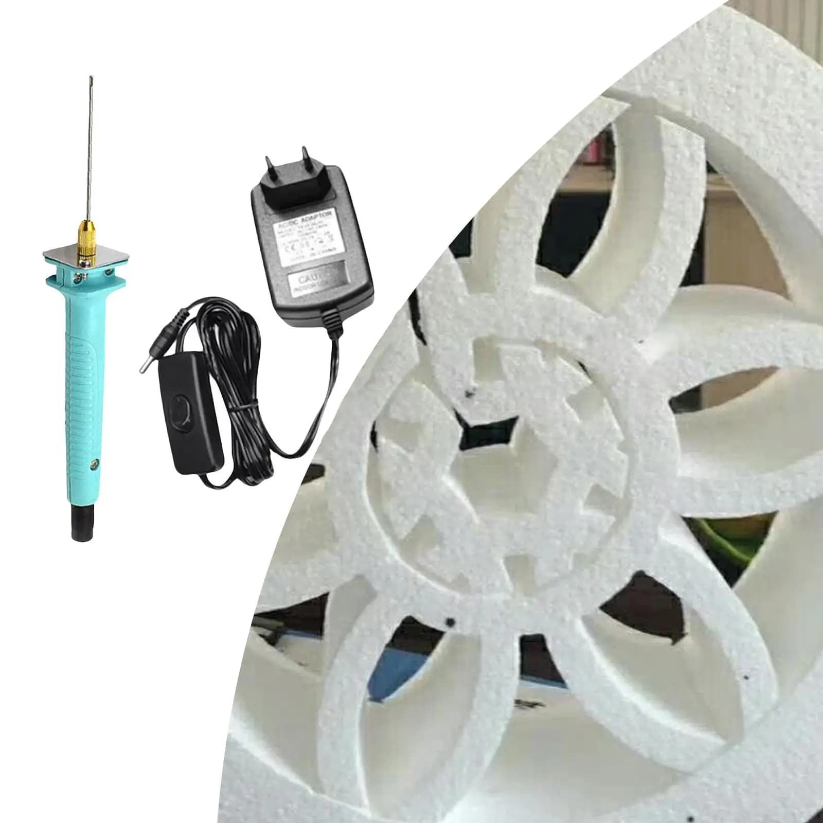 Taglierina Elettrica per Schiuma Portatile, Penna a Caldo in Acciaio Inossidabile, Strumento per Lavorazione Artistica, per Intaglio di Pannelli in Schiuma e Fai-da-Te
