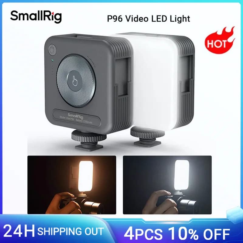 SmallRig portatile LED videocamera luce 96 LED perline per fotografia illuminazione Video ricaricabile 2200mAh CRI 95 + 2700-6500K