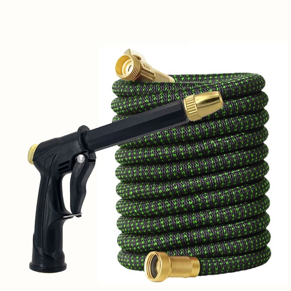 25-100FT Expandable Garden Hose with Modes Water Spray Gun Durable Weave Garden Hose Reel No-Kink Flexible Magic Water Pipe