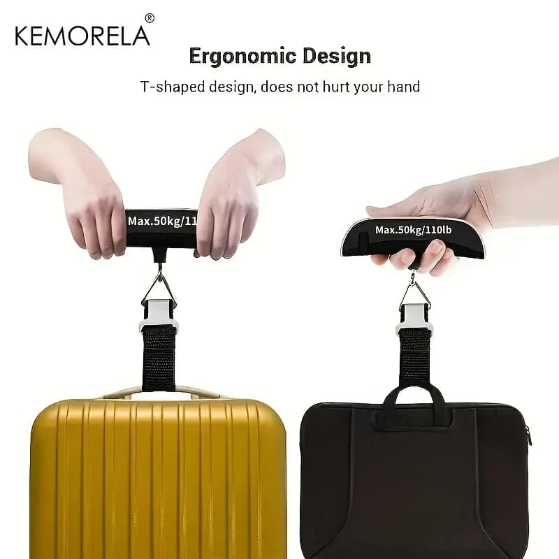 Bilancia per bagagli da 1 pezzo Bilancia digitale elettronica dotata di sensore di temperatura Bilancia sospesa per borsa da viaggio portatile portatile